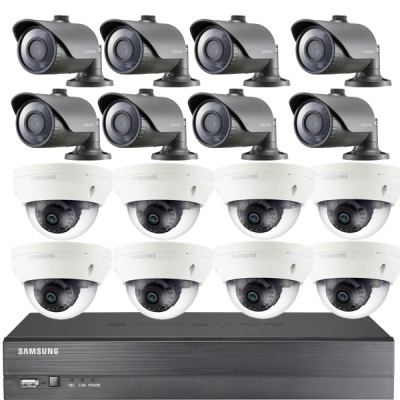 Samsung SRD-1684 2TB 16CH DVR & 8x Dome 8x Bullet CCTV Cameras HD Outdoor Vandal